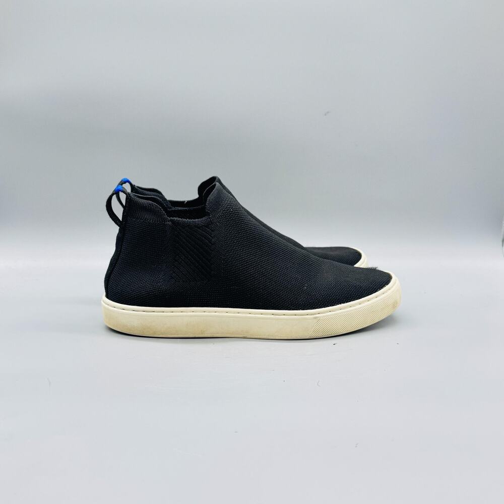 Rothy's Shoes Womens 8 Black Knit Chelsea Ankle Bootie Slip On Casual Comfort